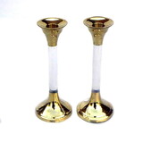 India Overseas Trading BR 22264 Brass Candle Holder Pair Clear