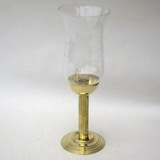 India Overseas Trading BR22453 - Candle Holder, Brass, Glass Chimney