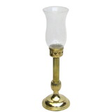 India Overseas Trading BR 2245 Brass Candle Holder w Glass Chimney