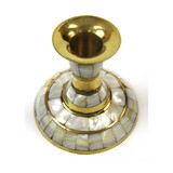 India Overseas Trading BR 22641 Candle Holder Flat, Mother of Pearl