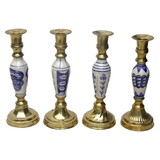 India Overseas Trading BR 22741 Ceramic candle holders, set of 4, 9