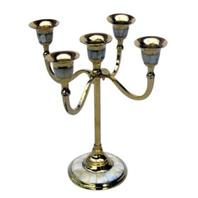 India Overseas Trading BR 22913 Candle Holder MOP, 5-Prong