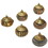 India Overseas Trading BR 2306 Tricolor Brass Container Set of 6, Price/Set of 6