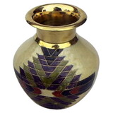 India Overseas Trading BR 2572 Solid Brass Aztec Vase 6