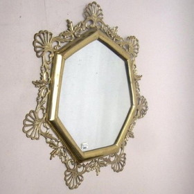 India Overseas Trading BR31007 - Brass Wall Mirror 7 Side