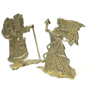 India Overseas Trading BR 3130 Brass Santa And Angle Set