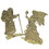 India Overseas Trading BR 3130 Brass Santa And Angle Set, Price/Set of 2
