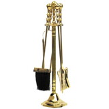 India Overseas Trading BR 3413 Brass Decorative Fire Set, ENM