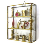 India Overseas Trading BR 40102 Brass  Glass Miniature Showcase