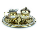 India Overseas Trading BR 40421 Solid Brass Mother of Pearl Set