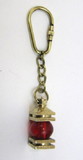 India Overseas Trading BR48202F - solid brass nautical keychain red lamp