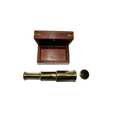 India Overseas Trading BR 48259B Brass Pullout Pirate Telescope w Wooden Box