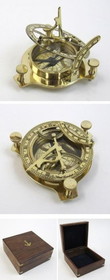 India Overseas Trading BR 484412 Brass Sundial Compass 4"