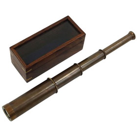 India Overseas Trading BR48528B Captain&#039;s Pull-out Antique Telescope w/ Box