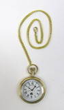 India Overseas Trading BR48659 - solid brass pocket watch with chain. Assorted historical designs.