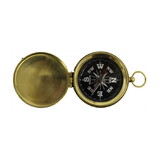 India Overseas Trading BR 4885 Pocket Compass, Black Dial