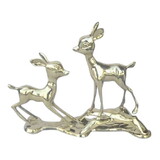India Overseas Trading BR 6024 Brass Deer Statue, Bambi Pair