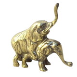 India Overseas Trading BR 6226 Playful Elephants, Solid Brass