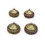 India Overseas Trading BR 6402 Solid Brass Tricolor Box Set 4, 3", Price/Set of 4