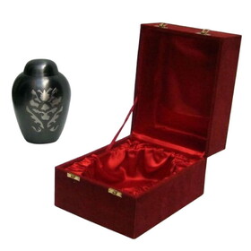 India Overseas Trading BR 67561 Brass Urn with Red Velvet Box