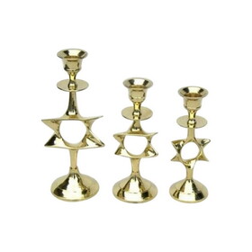India Overseas Trading BR 9676 Candle Holder Set 3, Star of David