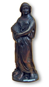 India Overseas Trading BRZ5007 - Bronze Statue, Lady With Wheat