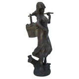 India Overseas Trading BRZ 5025 Bronze Lady With Basket