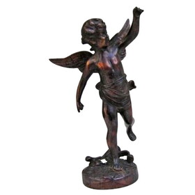 India Overseas Trading BRZ 5033 Cupid Statue, Bronze