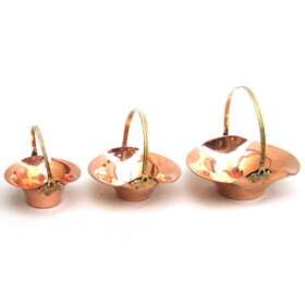 India Overseas Trading CO 2545 Copper  Brass Basket Set 3