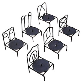 India Overseas Trading IR 22790 Iron chair candle holders set