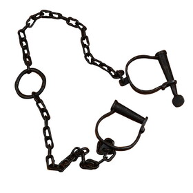 India Overseas Trading IR 80117 Iron Locking Hand  Leg Cuffs With Chain