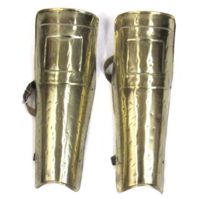 India Overseas Trading IR 80742 Spartan Greaves Set - Brass Antique
