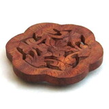 India Overseas Trading SH 100 Carved Wooden Trivet