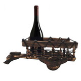 India Overseas Trading SH 20401 Pioneers Wooden Buffalo Cart Wine Service Tray