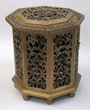 India Overseas Trading SH2320C - 6 Side Large wooden hinged Chest Box Carved