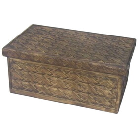 India Overseas Trading SH 2331 Nested Box Set, Hand Carved Wooden Chests