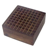 India Overseas Trading SH 6897 Wooden Perforated Box, Brass Inlaid