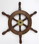 India Overseas Trading SH 8759A Wooden Ship Wheel 9"