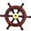 India Overseas Trading SH 8759 Wooden Mini Ship Wheel 9"
