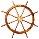 India Overseas Trading SH 8766 Wooden Ship Wheel, 58