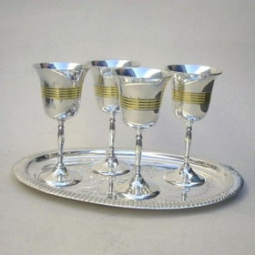 India Overseas Trading SP2626 Goblet Set And Tray