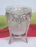 India Overseas Trading SP7568 - Silver Plated Grape Std W/Crack Glass, Not Available in brass.