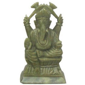 India Overseas Trading SS 5017 Soapstone Ganesha Sitting