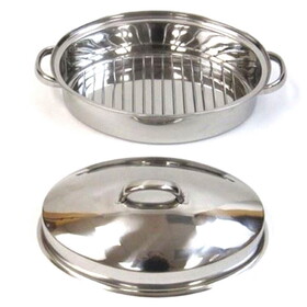 India Overseas Trading SST 6870 Stainless Steel Roaster Set With Cover