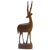 India Overseas Trading WW 126 Hand Carved Wooden Antelope Made in Africa