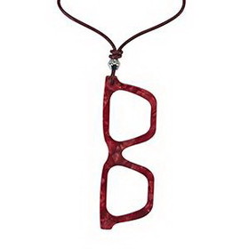 OptiSource 99-494-0501 Necklace - Brown/Red Multi - Square