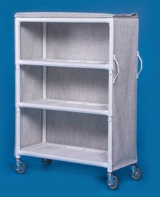 IPU 3 Shelf Linen Cart - 46" X 20" Shelves - Replaces Elc33 & Lc303