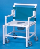 IPU Shower Chair Commode W/Flat Seat             550# Capacity