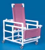 IPU Reclining Shower Chair Commode W/Flat Seat