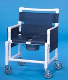 IPU Shower Chair Commode W/Dlx Soft Seat        400# Capacity